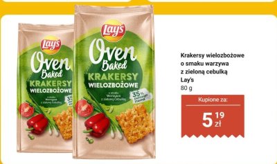 Krakersy wielozbożowe o smaku warzywa z zieloną cebulką  promocja w Biedronka