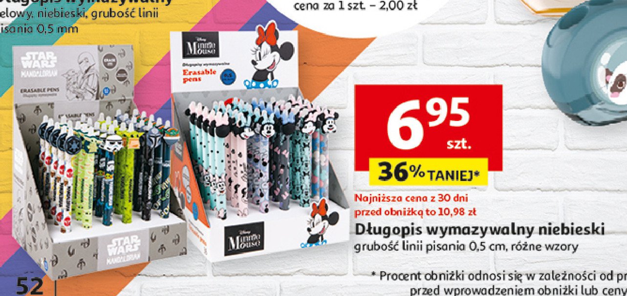 Długopis wymazywalny myszka minnie promocja