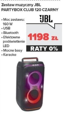 Zestaw muzyczny PARTYBOX CLUB 120 CZARNY promocja w NEONET