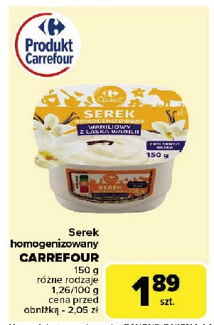 Serek wanilia Carrefour promocja w Carrefour Market
