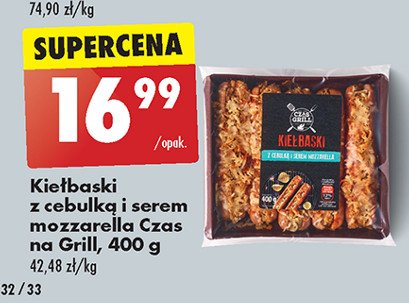 Kiełbasa z cebulką i serem mozzarella Czas na grill promocja