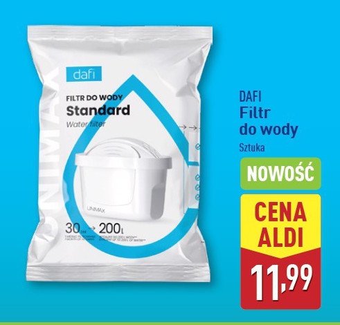 Filtr unimax standard Dafi promocja w Aldi