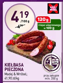 Kiełbasa pieczona Madej & wróbel promocja w Stokrotka