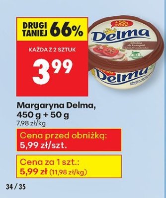 Margaryna Delma 450 g + 50 g promocja w Biedronka