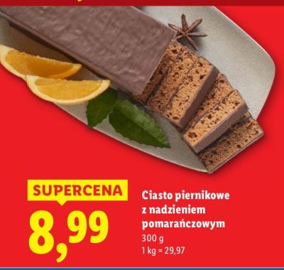 Ciasto piernikowe z nadzieniem pomarańczowym promocja w Lidl