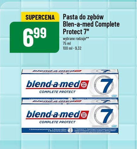 Pasta do zębów crystal white Blend-a-med complete protect 7 promocja w POLOmarket