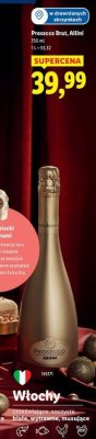 Wino musujące Prosecco Brut, Allini promocja w Lidl
