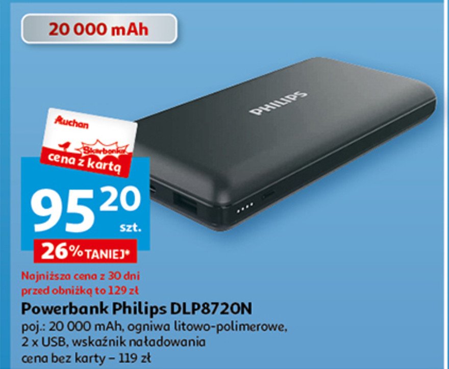 Power bank USB DLP8720N/00