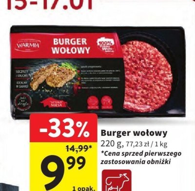 Burger wołowy Sarona promocja w Intermarche