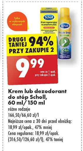 Dezodorant do stóp Scholl fresh step promocja