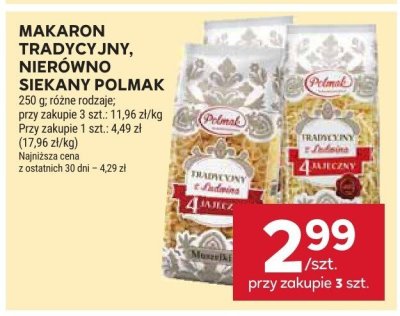 Makaron tradycyjny, nierówno siekany różne rodzaje promocja w Stokrotka