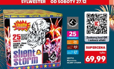 Wyrzutnia fajerwerek Silent Storm promocja w Kaufland