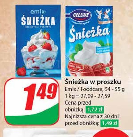 Śnieżka na mleko Emix promocja