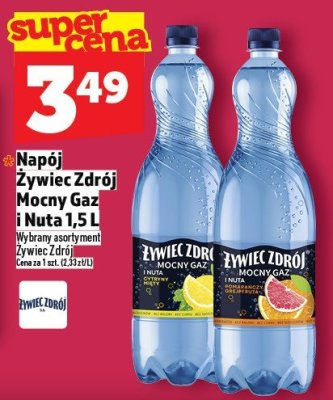 Napój Żywiec Zdrój Mocny Gaz i Nuta cytryna promocja w TOPAZ