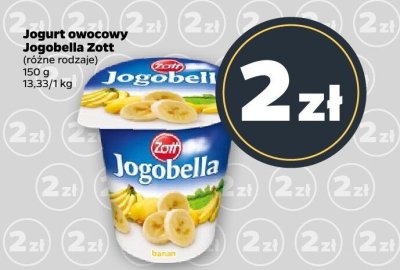 Jogurt owocowy Jogobella różne rodzaje promocja w Netto