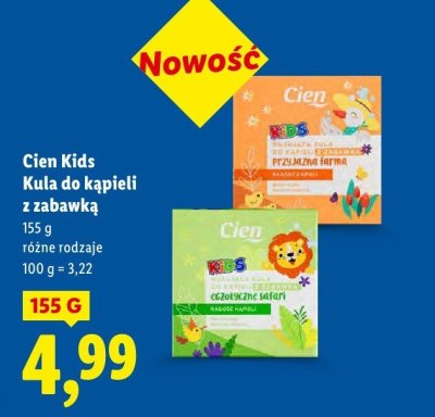 Kula do kąpieli z zabawką, różne rodzaje Cien Kids promocja w Lidl