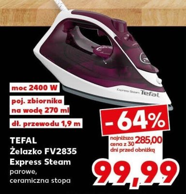 Żelazko parowe Express Steam FV2835 promocja w Kaufland