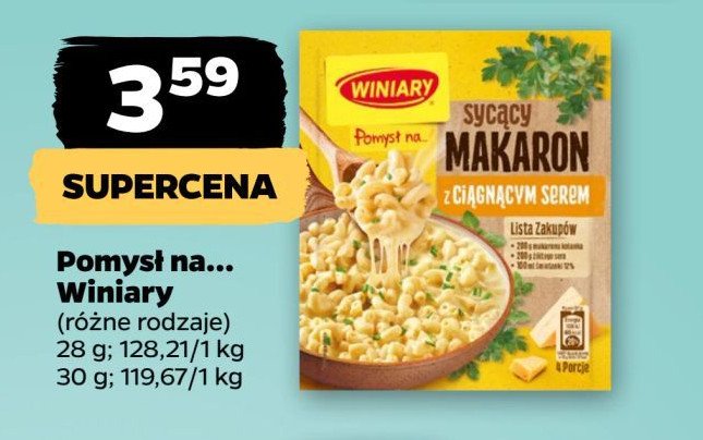 Sycący makaron z ciągnącym serem Winiary pomysł na ... promocja