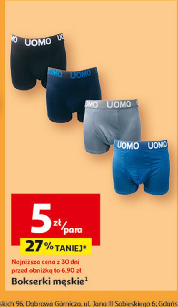 Bokserki męskie Uomo promocja