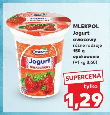 Jogurt truskawkowy Mlekpol promocja