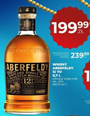 Whisky Aberfeldy 12 YO 0,7 L promocja w Duży Ben