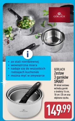 Zestaw 3 garnków Smart promocja w Aldi