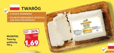 Twaróg półtłusty 100 g promocja w Kaufland