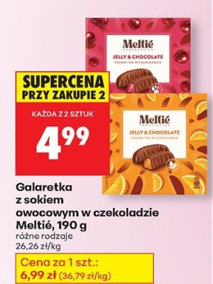Galaretka z sokiem owocowym w czekoladzie Meltié promocja w Biedronka