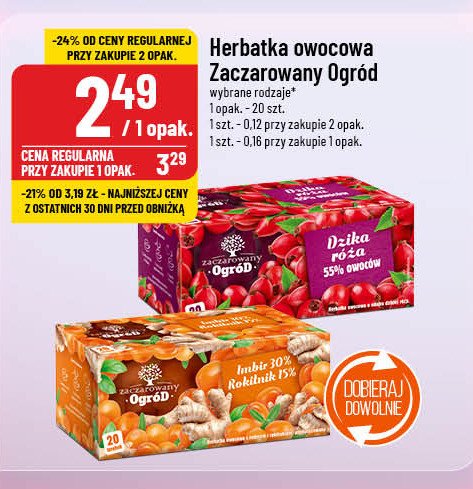 Herbatka owocowa dzika róża Zaczarowany ogród promocja