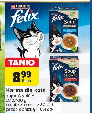 Karma dla kota dorsz tuńczyk Purina felix soup original promocja