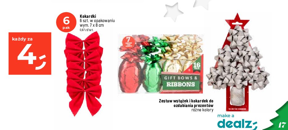 Zestaw wst膮偶ek i kokardek do ozdabiania prezent贸w promocja