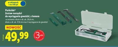 Zestaw narzędzi do wyciągania gwoździ z łomem Parkside promocja