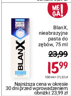 Pasta do zębów white stock Blanx white shock promocja