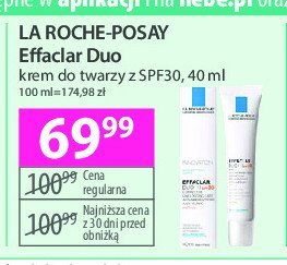 Krem duo(+) zwalczaj膮cy niedoskona艂o艣ci spf 30 La roche-posay effaclar promocja