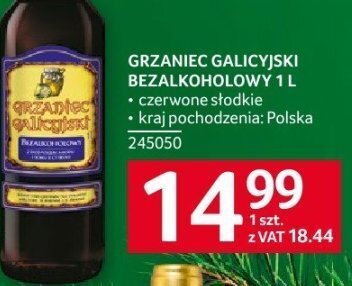 Grzaniec Galicyjski Bezalkoholowy 1 l promocja w Selgros