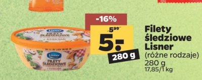 Filety śledziowe w sosie śmietankowym z kurkami Lisner promocja