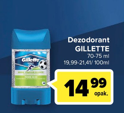 Dezodorant power rush Gillette sport high performance promocja