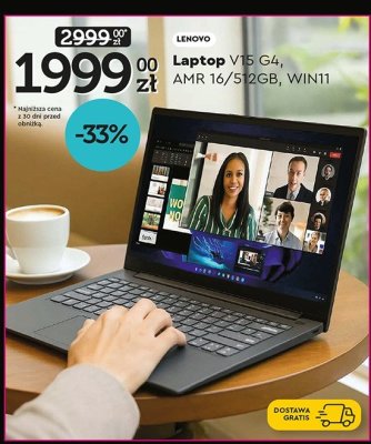 Laptop Lenovo V15 G4, AMR 16/512GB, WIN11 promocja w Biedronka