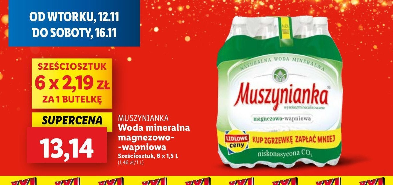 Woda niegazowana Muszynianka promocja