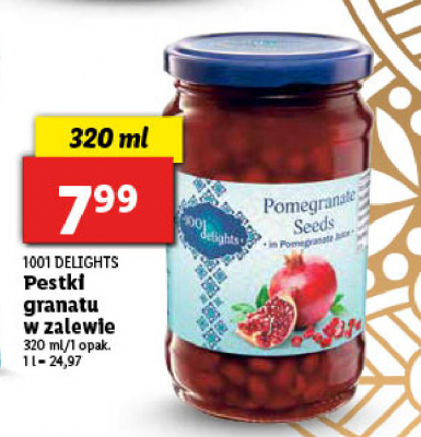Pestki granatu w zalewie 1001 delights promocja
