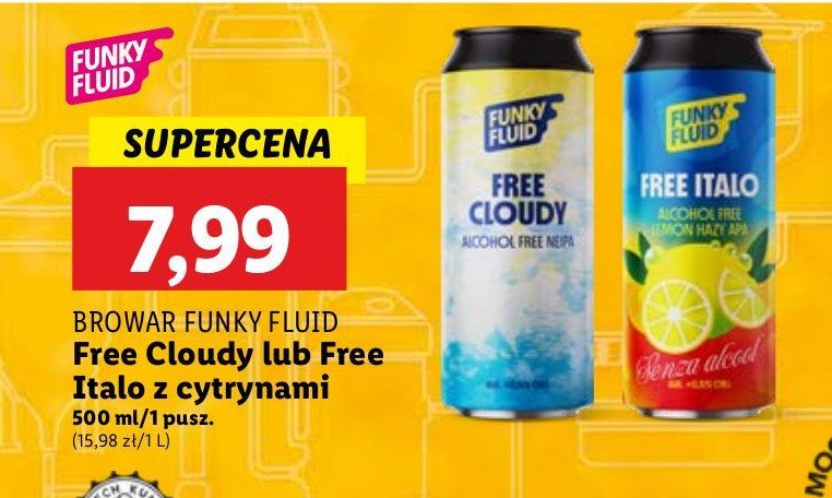 Piwo Funky fluid free cloudy promocja w Lidl