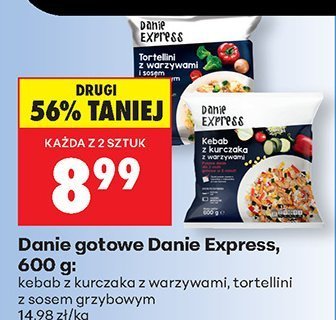 Danie gotowe Express tortellini z sosem grzybowym 600g promocja w Biedronka