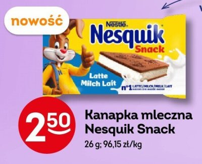 Kanapka mleczna Nesquik Snack Latte promocja w Żabka