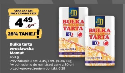Bułka tarta wrocławska 450 g promocja w Netto
