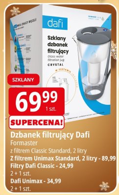 Dzbanek filtrujący Dafi Formaster z filtrem Classic Standard promocja w Leclerc