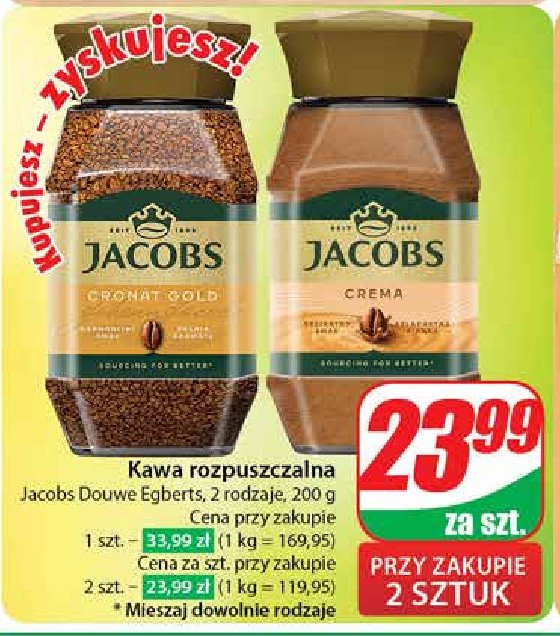 Kawa Jacobs crema promocja w Dino