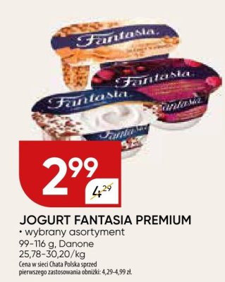 Jogurt Fantasia Premium Danone promocja w Chata Polska