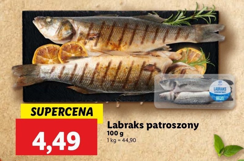 Labraks patroszony promocja
