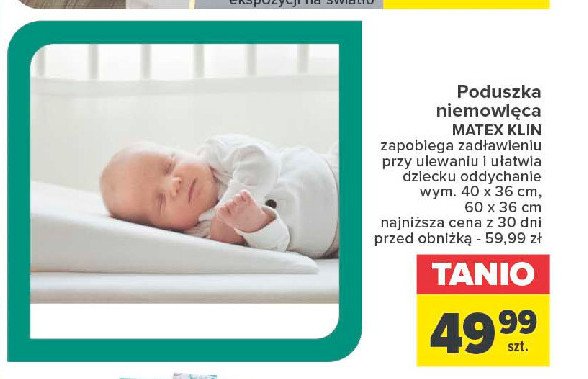 Poduszka dla niemowląt 60 x 36 cm Matex promocja