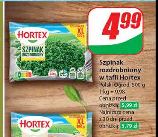 Szpinak rozdrobniony Hortex promocja